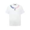 LV T-shirt White Gradient Logo