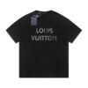 LV T-shirt Black Distressed Logo
