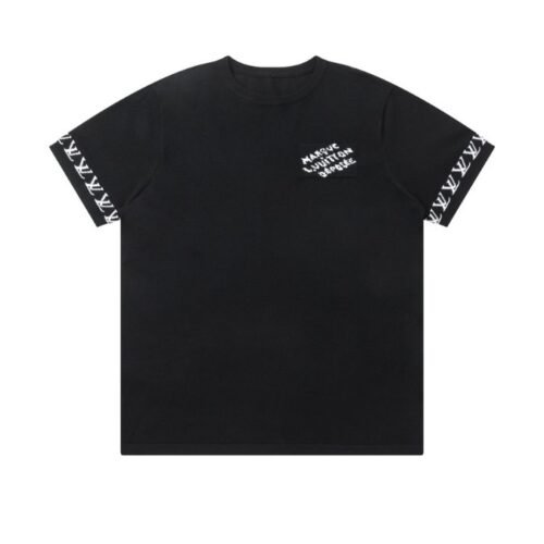 LV T-shirt Black Sleeve Monogram