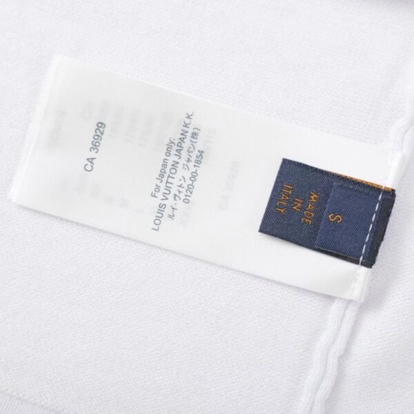 LV T-shirt White Pink Logo