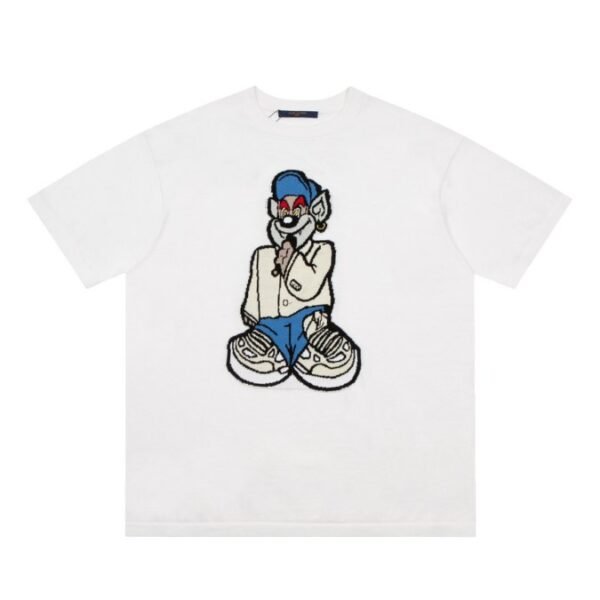 LV T-shirt Cartoon Embroidery
