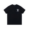 LV T-shirt Black White Logo