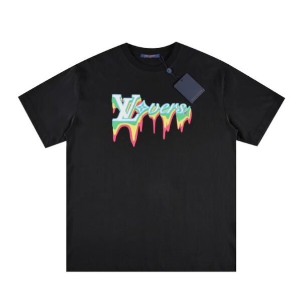 1-82.jpg LV T-Shirt Drip Print Black
