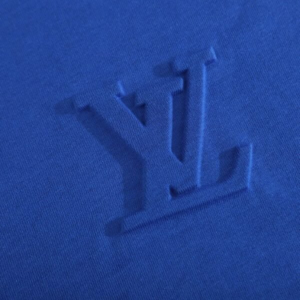LV T-shirt Blue Embroidered Logo
