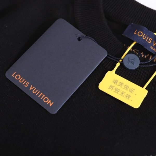 LV T-shirt Black Colorful Face