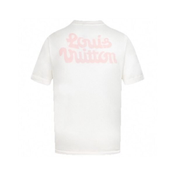 LV T-shirt White Floral Logo