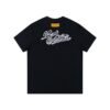 LV T-shirt Black White Logo