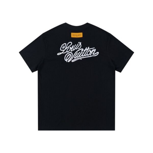 LV T-shirt Black White Logo