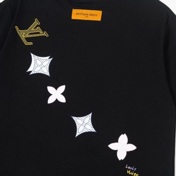 LV T-shirt Black Yellow Monogram