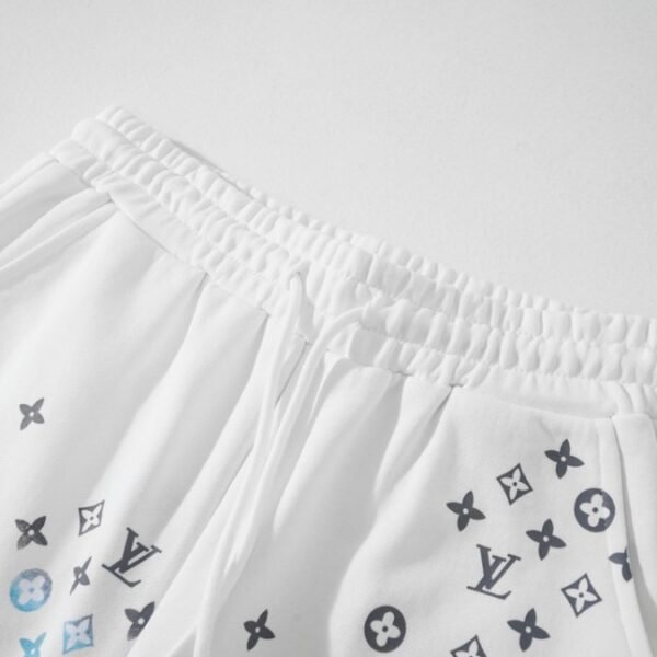 LV Shorts White Blue Monogram