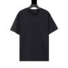 LV T-shirt Black Embroidered Logo