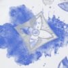 LV T-shirt White Blue Print