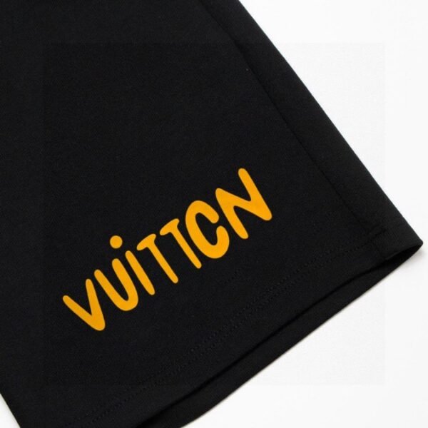 LV Shorts Black Yellow Logo