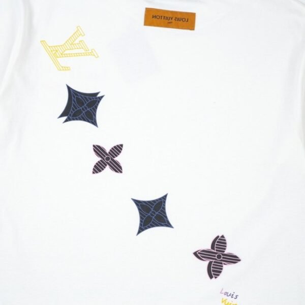 LV T-shirt White Yellow Monogram
