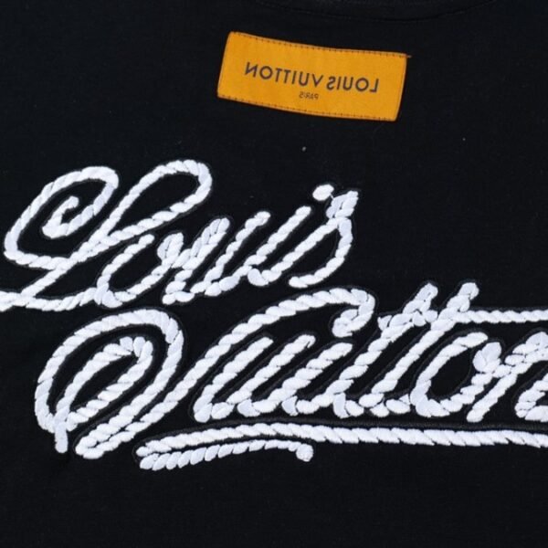 LV T-shirt Black White Logo