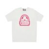 LV T-shirt White Pink Logo