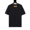 LV T-shirt Black Embroidered Logo