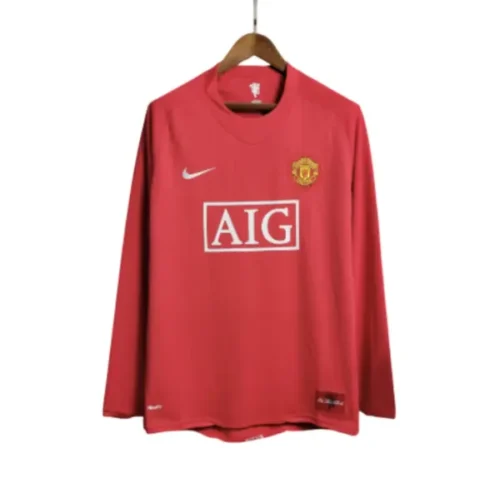 Camiseta Retro Manchester United 08/09 Manga Larga