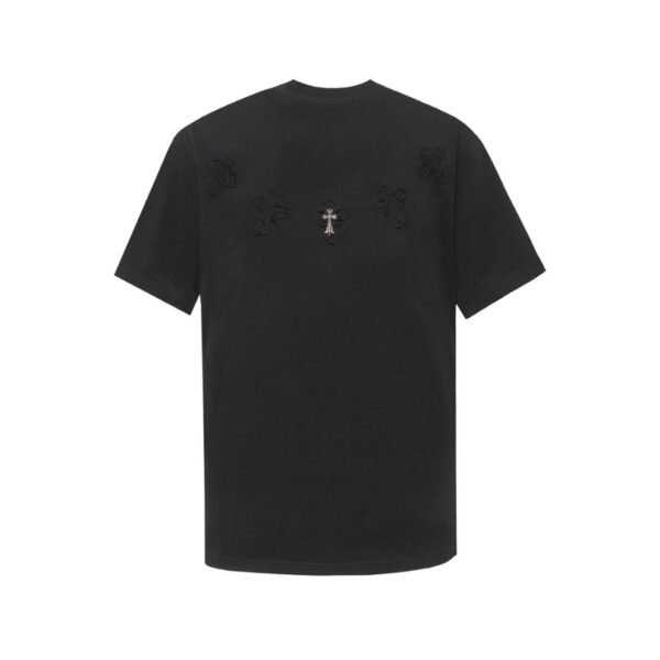 CHRM HRTS T-shirt Black Cross Embroidery