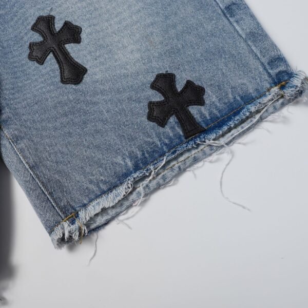 CHRM HRTS Shorts Black Cross Denim