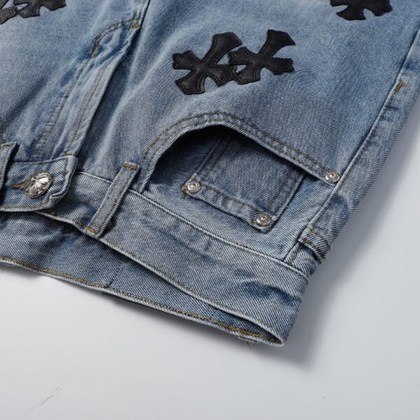 CHRM HRTS Shorts Black Cross Denim