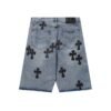 CHRM HRTS Shorts Black Cross Denim