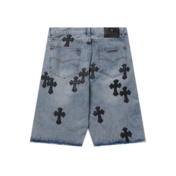 CHRM HRTS Shorts Black Cross Denim