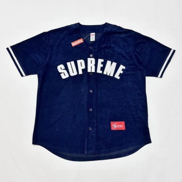 SPRM Jersey Button-Up Velour Logo Navy