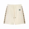 GG Shorts Beige Monogram Trim