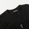CHRM HRTS T-shirt Black Cross Embroidery