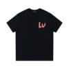 LV T-Shirt Multicolor Logo Black