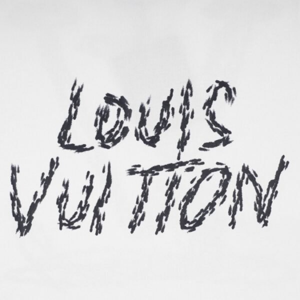 LV T-shirt White Sketch Logo