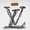 LV T-shirt White Sketch Logo