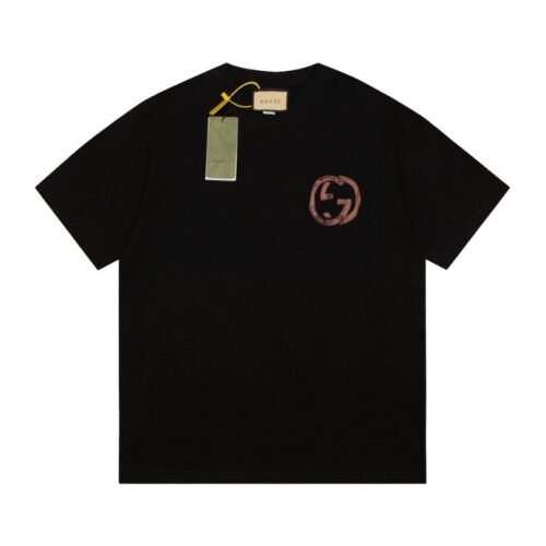 GG T-shirt Distressed Logo Black