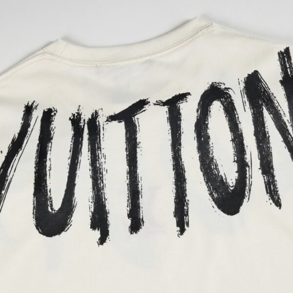 LV T-shirt Brushstroke Logo White