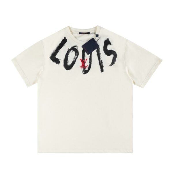 LV T-shirt Brushstroke Logo White