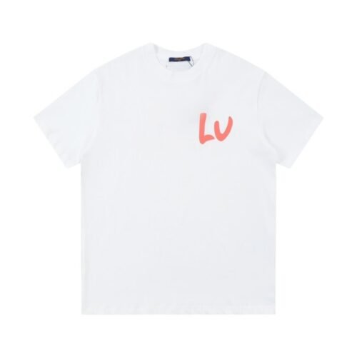 LV T-Shirt Multicolor Logo White