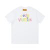 LV T-Shirt Multicolor Logo White