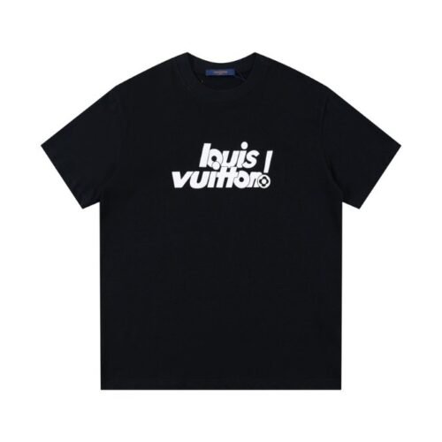 LV T-shirt Black Graphic Logo