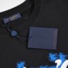 LV T-shirt Blue Graffiti Black Logo