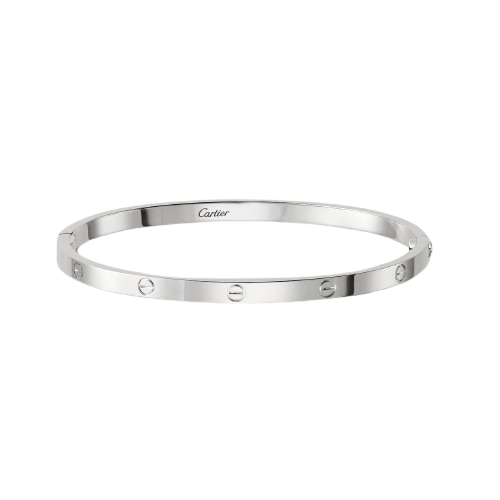 THIN LOVE BRACELET WHITE GOLD