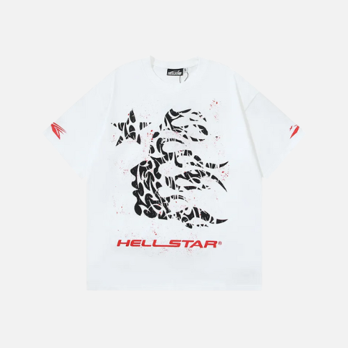 Hellstar Thorn Glitter T-Shirt White Red