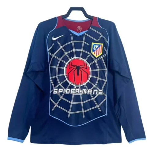 Camiseta retro Atlético de Madrid 04/05 SPIDERMAN 2ª Equipación (Manga larga)