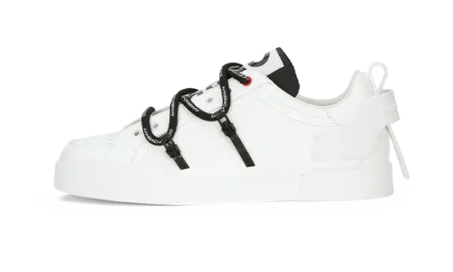 Portofino sneakers in calfskin and patent leather White