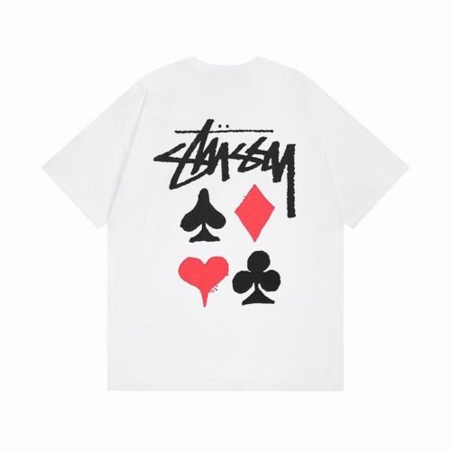 Camiseta STÜSSY Blanca POKER
