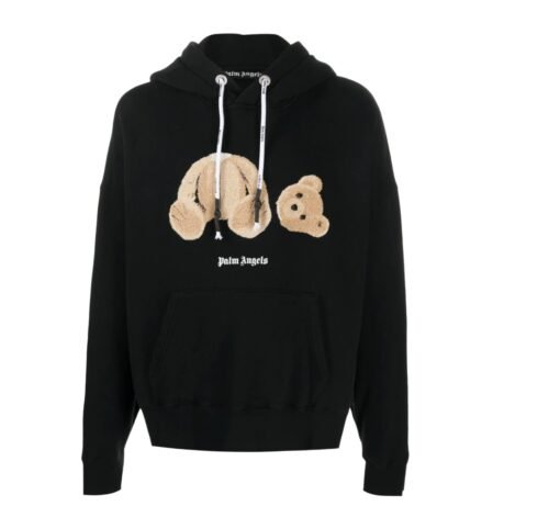 Sudadera Palm Angels Negra TEDDY BEAR Capucha