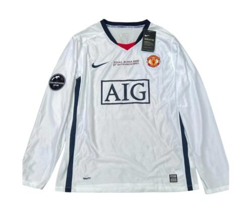 Camiseta Retro Manchester United 08/09 manga larga – Edición Final Champions League