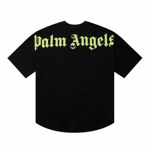 Camiseta Palm Angels Negra y Fluorescente