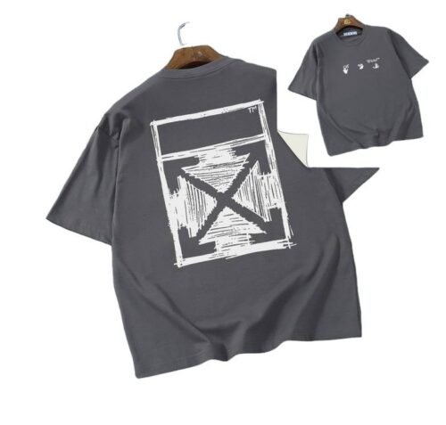Camiseta Off-White Oversize Gris Oscuro