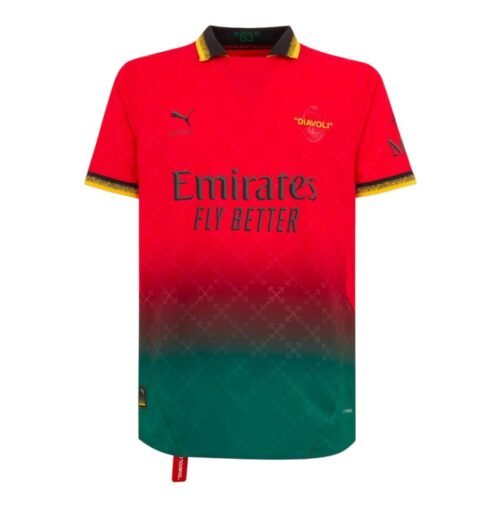 Camiseta AC Milan x OFF-White 24/25 equipación talla niño